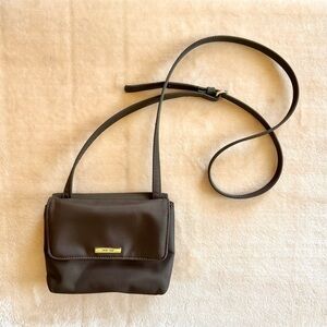 Vintage Y2K Dark Brown Nylon Bag